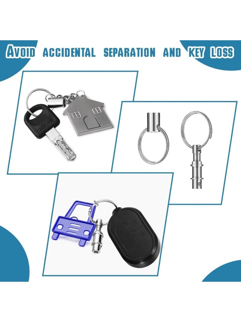 Detachable Quick Release Keychain with Spring Split Snap Lock - Key Accessory - Picture 4 of 6